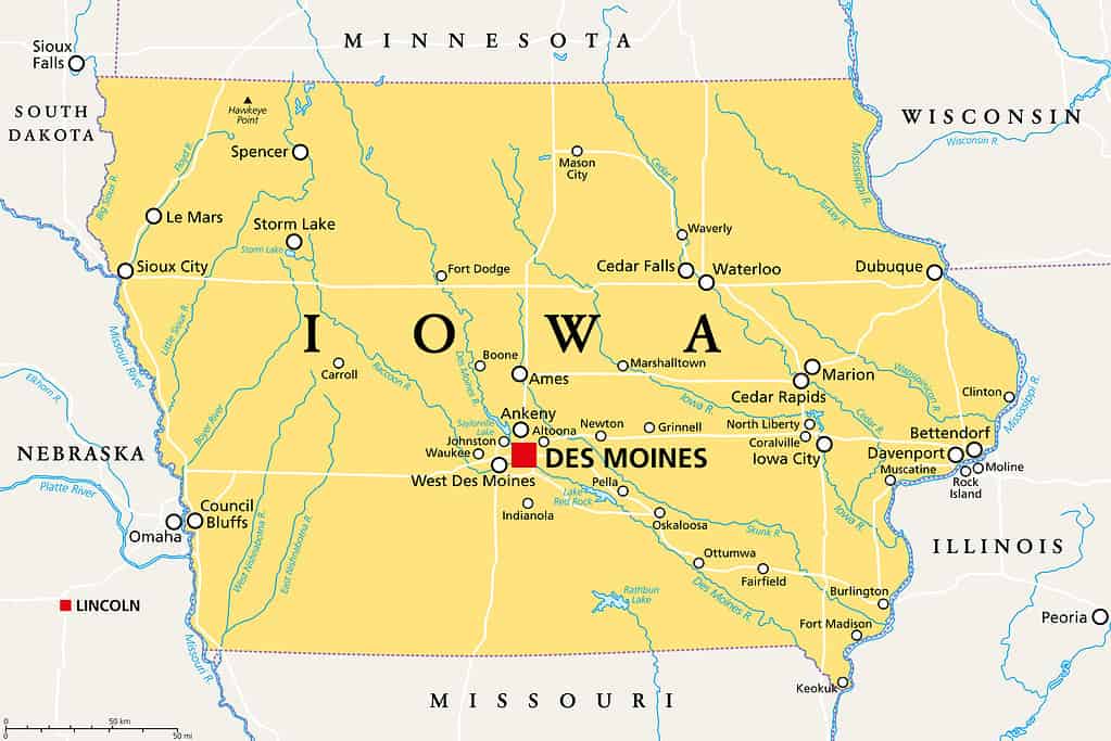 Where Is Iowa? See Its Map Location and Surrounding States