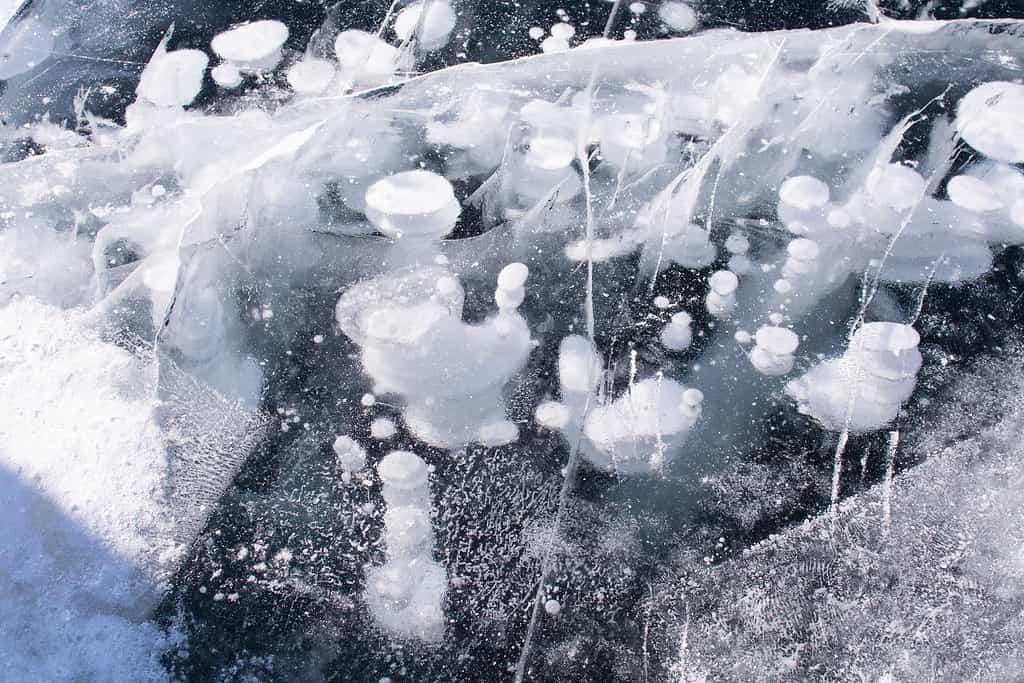 The Reason for the Unusual Shapes of the Frozen Water in Lake Baikal