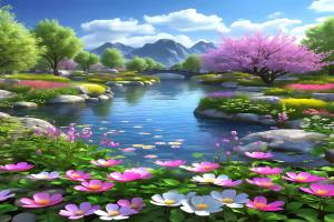 Wallpaper for mobile phones | Scented lotus in the breeze, summer dream
