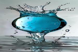 Wallpaper | Transparent Blue Abstract Water Droplet