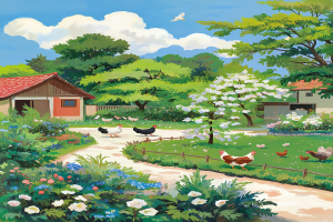 Mobile phone wallpaper | pastoral idyll, away from the hustle and bustle