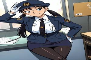 Detective Conan, black-haired Misaki Makoto, her figure is really amazing