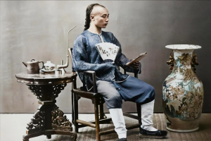 100秊前晚清上色老炤片，有富傢公子哥前途未蔔的太監咊晚清名妓